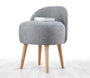 Atelier Del Sofa Puff de Algodón y Lino Gris